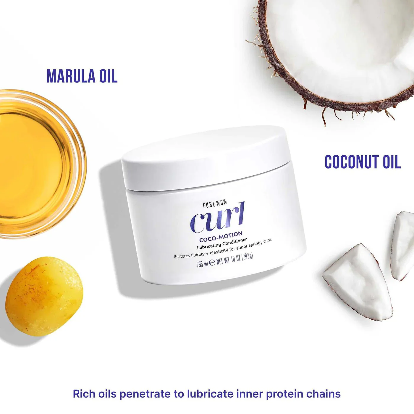 Curl WOW Coco-Motion Lubricating Conditioner 295ml - Image 4