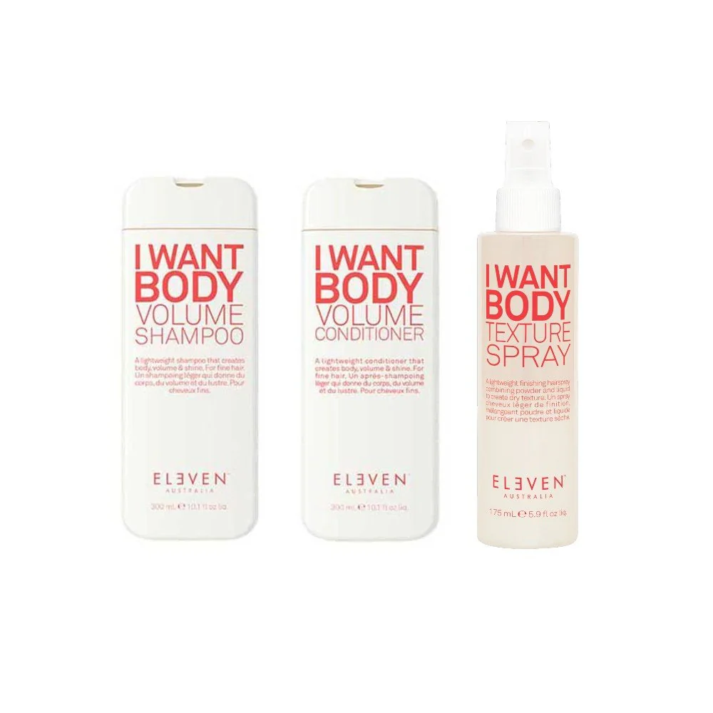 ELEVEN I Want Body Volume Texture Spray Trio Bundle