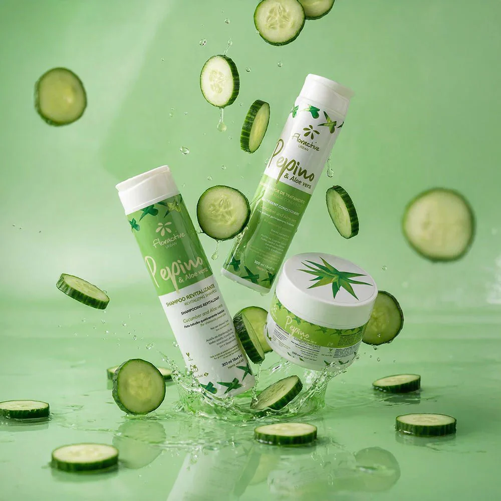 Floractive Cucumber & Aloe Vera Revitalising Shampoo 1L - Image 3
