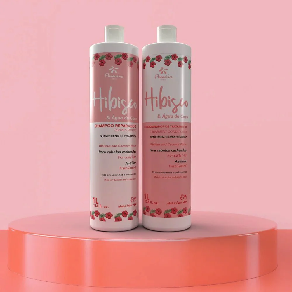 Floractive Hibiscus & Coconut Water Repair for Curly Hair Shampoo 1L - Image 3