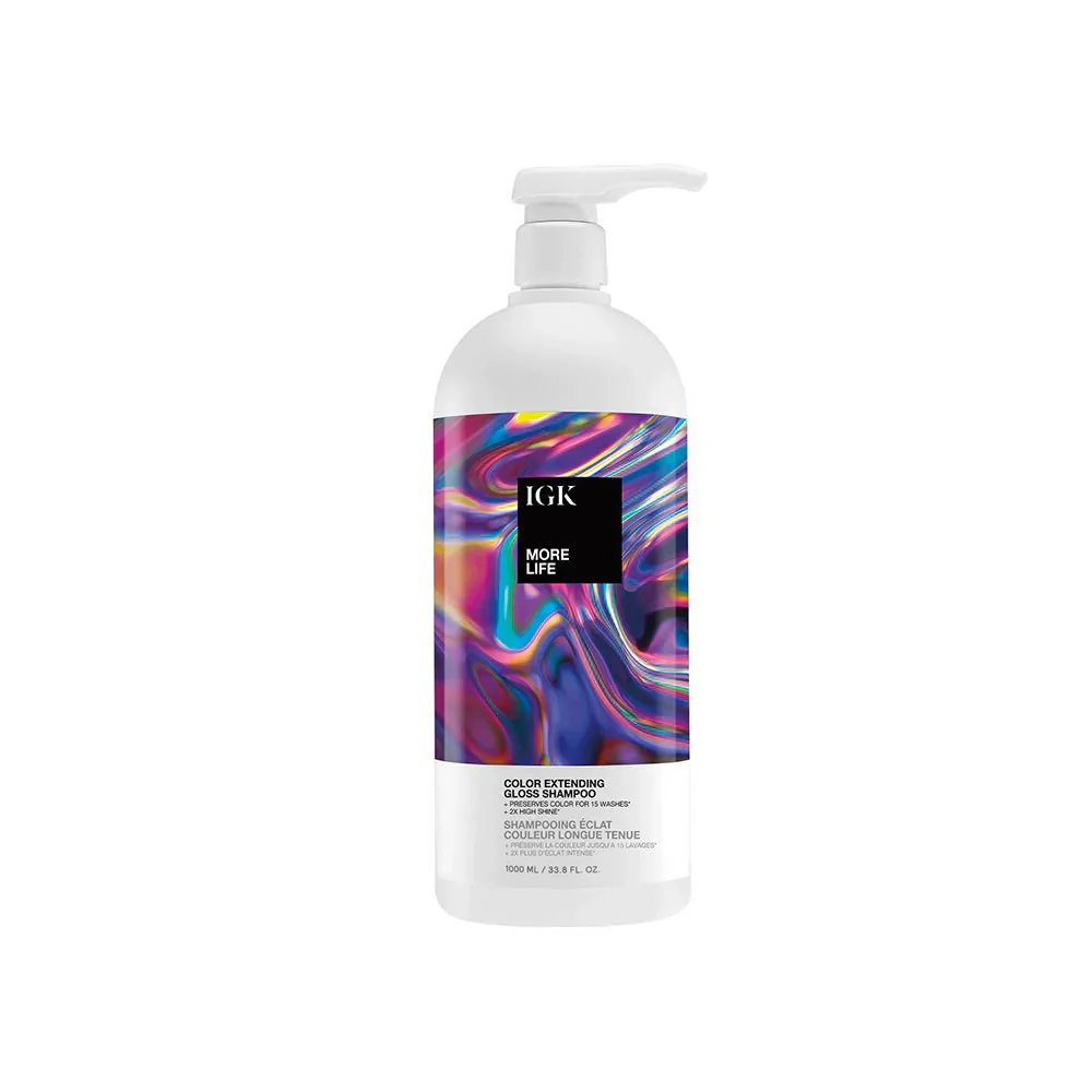 IGK More Life Color Extending Gloss Shampoo Retail Litre