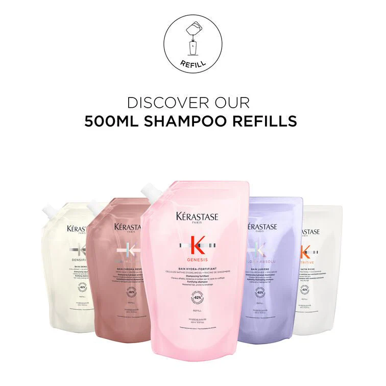 Kérastase Genesis Bain Hydra-Fortifiant 500ml Refill Pouch - Image 4