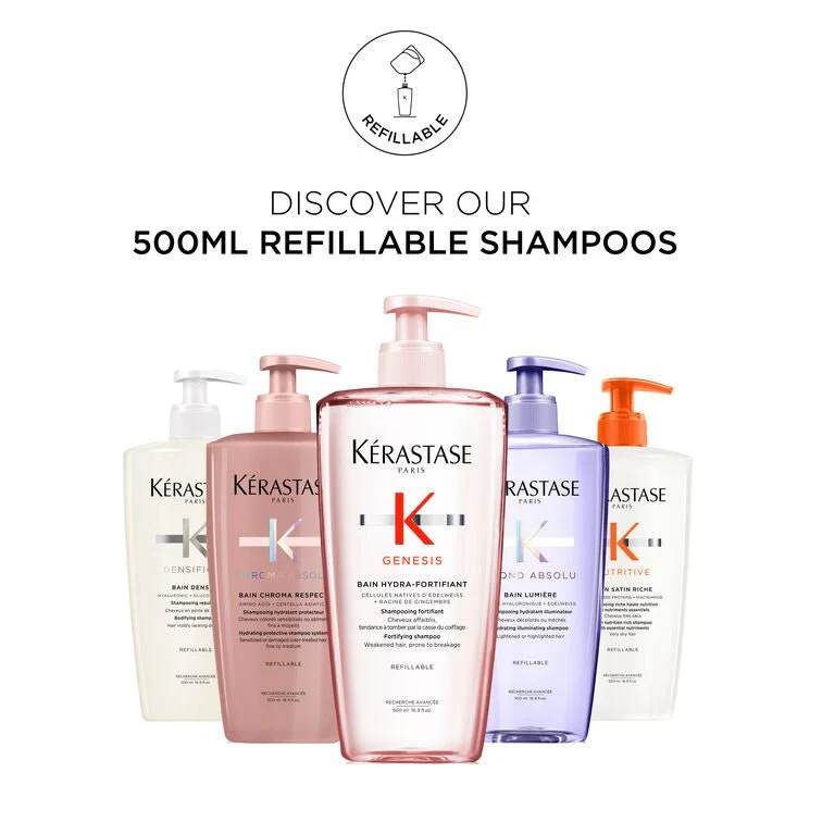 Kérastase Genesis Bain Hydra-Fortifiant Refillable 500ml - Image 4