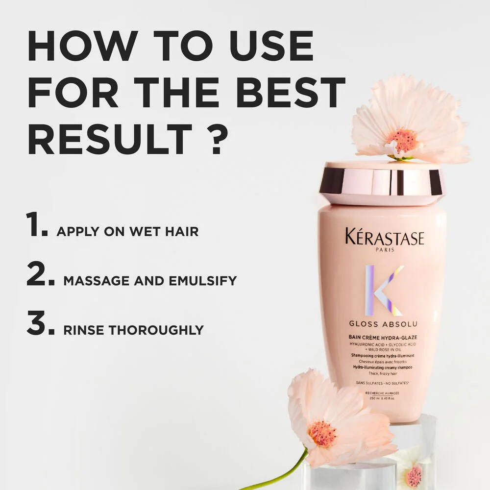 Kérastase Gloss Absolu Bain Crème Hydra-Glaze 250ml - Image 6