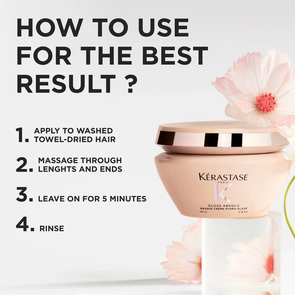 Kérastase Gloss Absolu Masque Crème Hydra-Glaze 200ml - Image 6