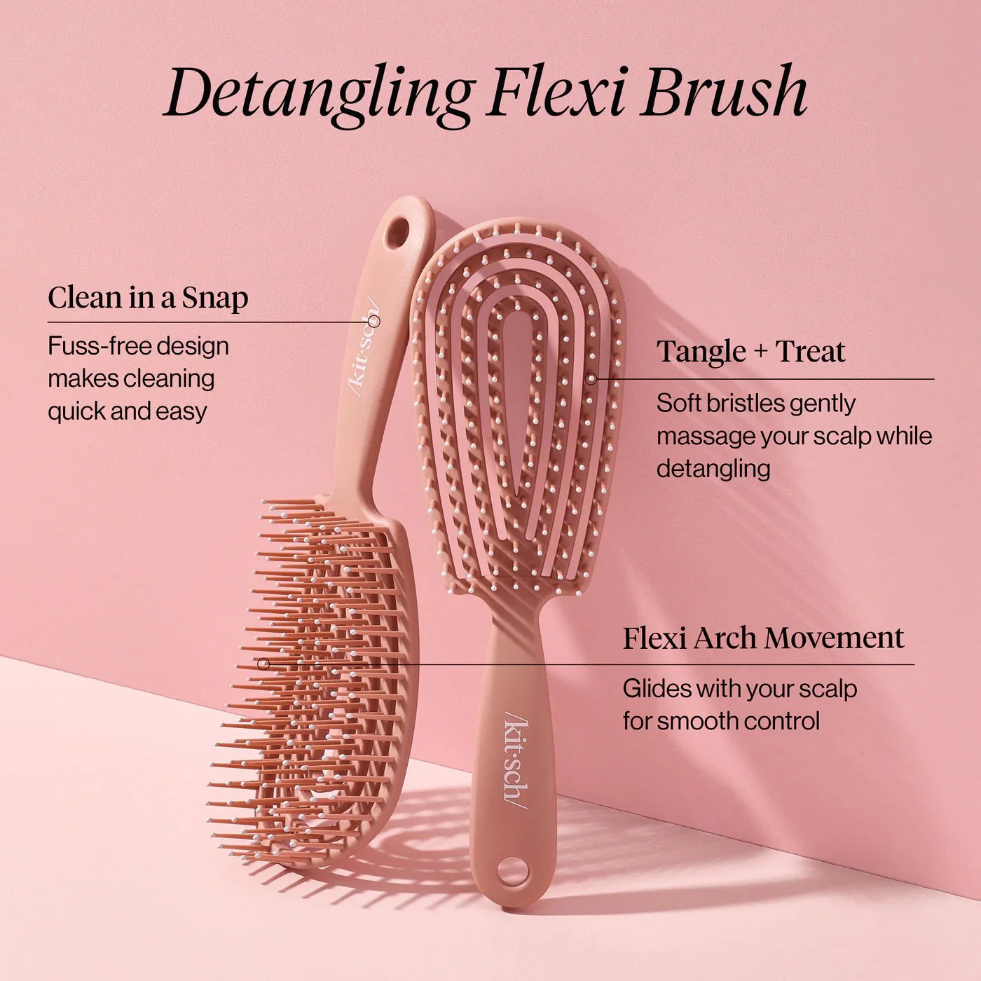 Kitsch Detangling Flexi Brush - Terracotta - Image 3