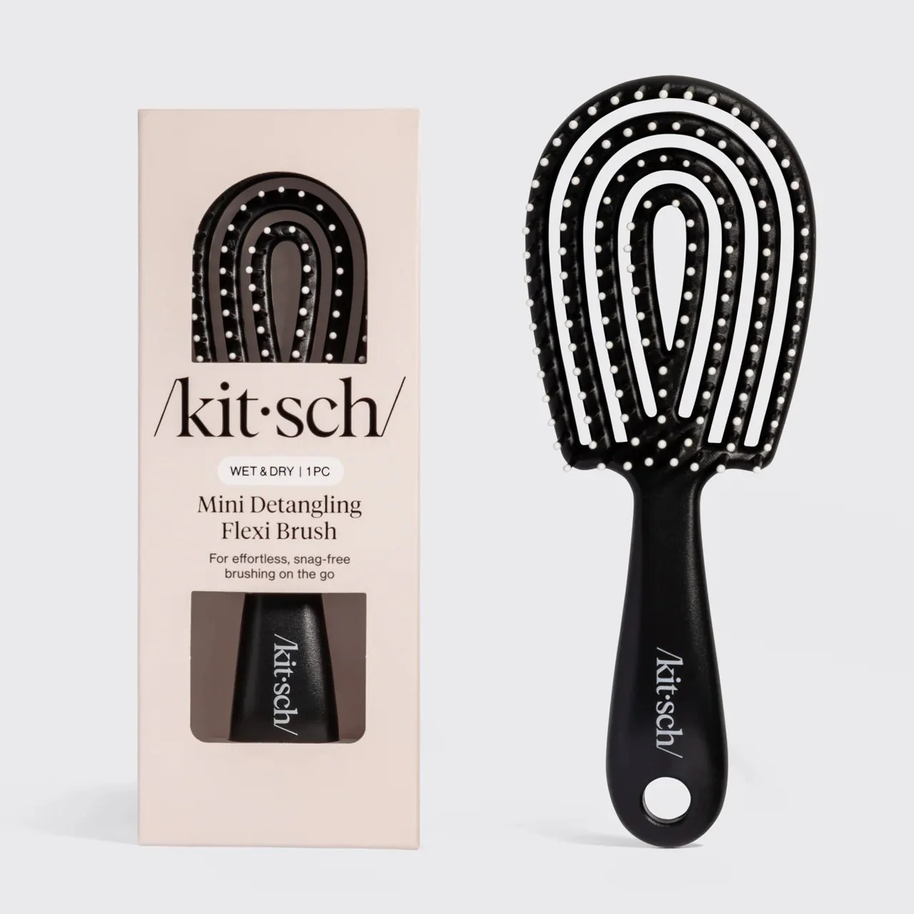 Kitsch Mini Detangling Flexi Brush - Black