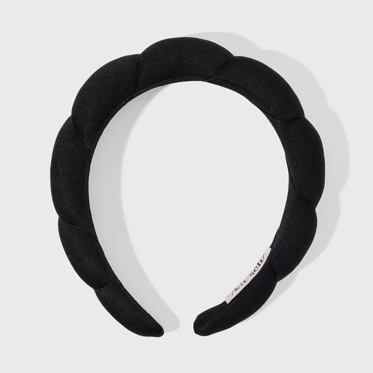 Kitsch Recycled Fabric Puffy Headband 1pc - Black - Image 3