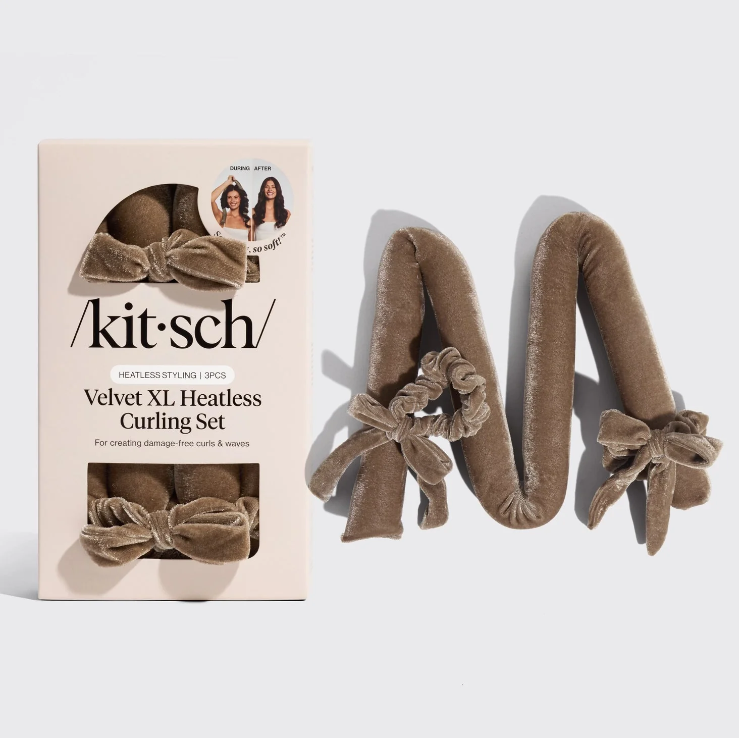 Kitsch Velvet XL Heatless Curling Set - Eucalyptus