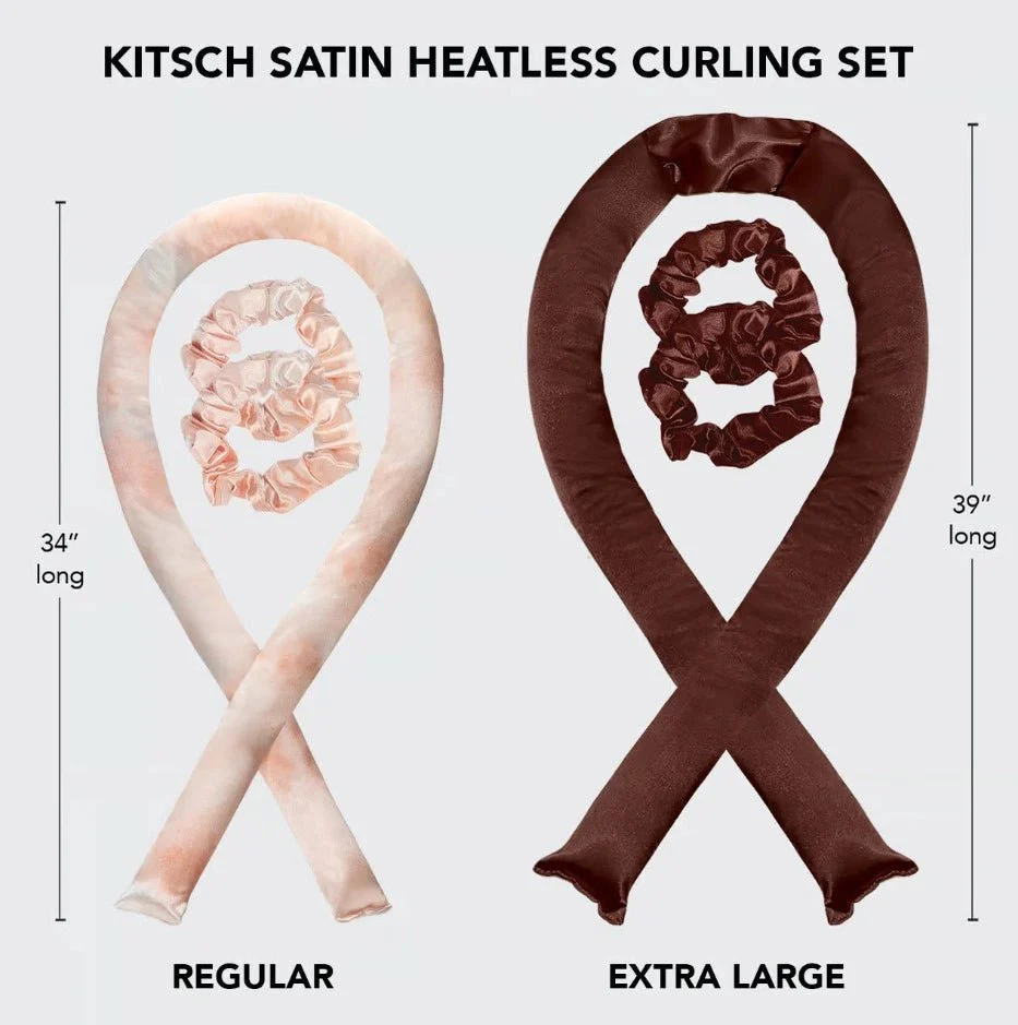Kitsch XL Satin Heatless Curling Set - Chocolate - Image 3