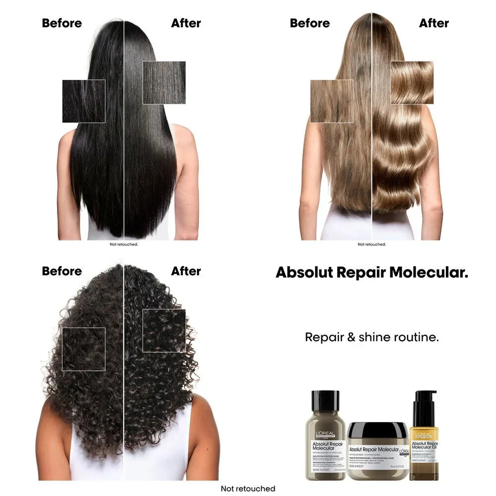 L'Oréal Professionnel Absolut Repair Molecular Oil 30ml - Image 3