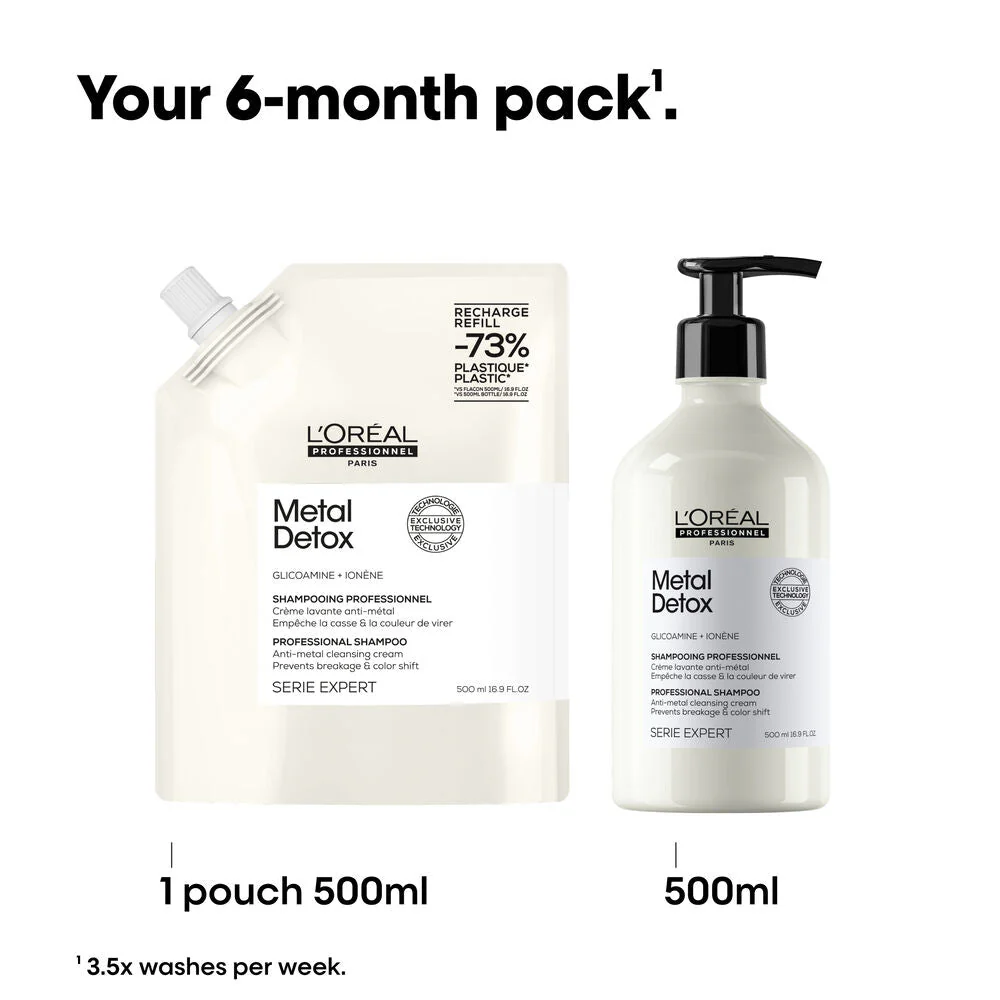 L'Oréal Professionnel Metal Detox Shampoo Refill Pouch 500ml - Image 5