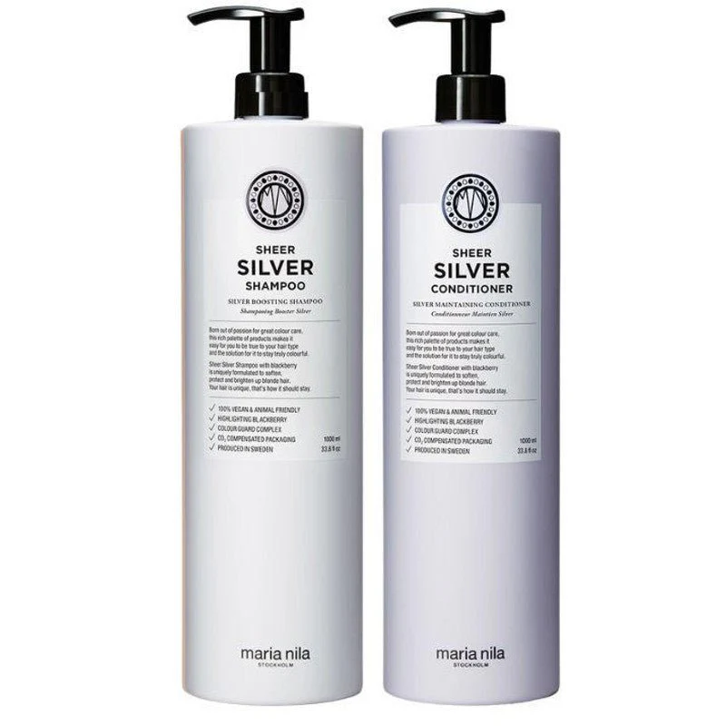 Maria Nila Sheer Silver Litre Duo Bundle
