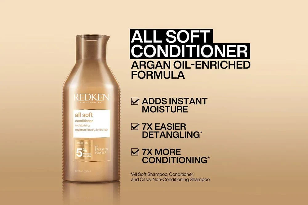 Redken All Soft Conditioner with Argan Oil 500ml - Image 3