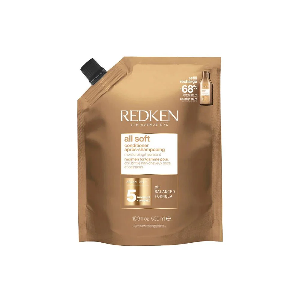 Redken All Soft Conditioner with Argan Oil Refill Pouch 500ml
